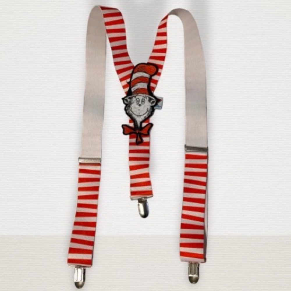Cat in the Hat Suspenders Dr Seuss Universal Studio